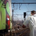 Nettoyage du graffiti sur trains en Belgique - 511