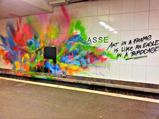 Art in a Frame is like an Eagle in a Bird Cage. Berlin U-Bahn 2012